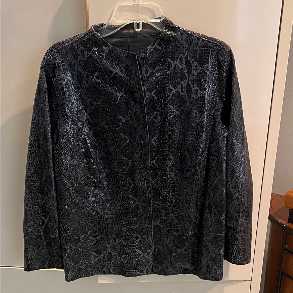 Source Unknown Black Textured Blazer - image 1